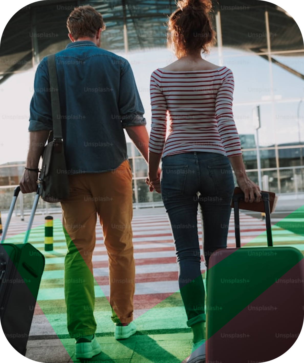 Couple travelling